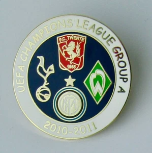 UEFA CHAMPIONS LEAGUE BADGE 2010/11 - Spurs, Inter Milan, Twente, Werder Bremen - Picture 1 of 3