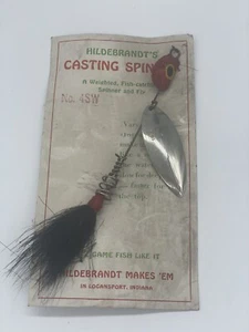 Vintage Hildebrandt Casting Spinner No. 4SW, On Card - Picture 1 of 3