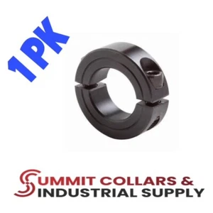 1-1/2” Bore DOUBLE SPLIT STEEL (1 PC) CLAMPING SHAFT COLLAR BLACK OXIDE - Picture 1 of 1