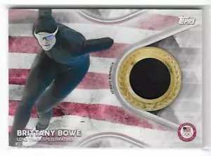 FANTASTICA CARTA RELIQUIA 2018 TOPPS OLYMPICS BRITTANY BOWE ~ USA SPEEDSKATING ~ QNTTY - Foto 1 di 2