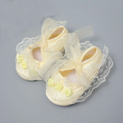 Recién Nacido Regalo Bebé Niña Cuna Zapatos Infante Princesa Boda Fiesta Vestido Zapatos 0-18 Foto 1 de 4