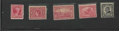 5 DIFF 2c VALUES 1909-22 (367,370,372,549, 610 used) $48 - Image 1 of 2