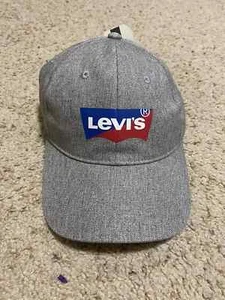 Men's Levi's Baseball Hat Unisex Cap Gray One Size Adjustable Snapback - Picture 1 of 4