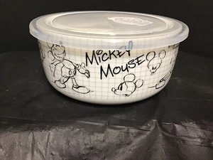 Cuenco cubierto cuaderno de bocetos de Mickey Mouse de los parques de Disney con tapa hermética mediano NUEVO - Imagen 1 de 6