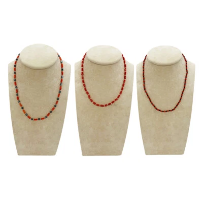 COLLANA UNISEX CORALLO ROSSO E ARGENTO VARI TIPI - Immagine 1 di 4