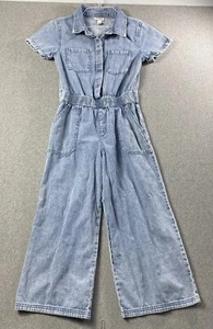Cat & Jack Girls Denim Jumpsuit Size L 10-12 - Picture 1 of 3
