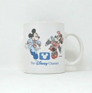 Vintage The Disney Channel Mickey and Minnie Mouse Promotional Coffee Mug VGC - Picture 1 of 3