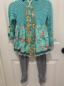Matilda Jane outfit size 10 with stripped pants - Picture 1 of 4