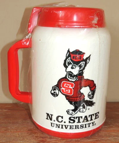NEW N.C. STATE UNIV WOLFPACK Super Insulated WHIRLEY 64 OZ TRAVEL MUG USA MADE Cover
