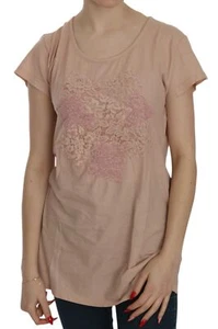 PINK MEMORIES Blouse Cotton Cream Lace Short Sleeve Shirt Top IT44/US10/L $200 - Picture 1 of 9