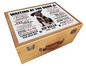 Large personalised pet dog memory box, Luxury bamboo keepsake box. - Picture 1 of 12