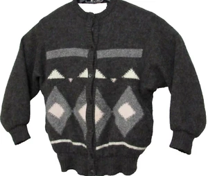 Damen Strickjacke Gr. US 12 40 Wolle Alpaka Mohair Angora West Germany Vintage - Bild 1 von 6