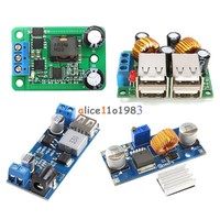 4-USB Port/ XL4015 DC-DC 12V/24V to 5V 5A Buck Converter Power Supply Step Down