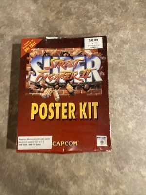 SEALED NEW Super Street Fighter II MS-DOS Poster Kit CAPCOM Software Hi-Tech Ent - Image 1 of 4