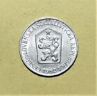 S4 - Czechoslovakia 1 Haler 1962 Choice Uncirculated Aluminum Coin - Czech Lion