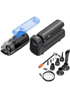 Tire Inflator Portable Air Compressor 3000A Car Jump Starter 12V Car Battery USB - Picture 1 of 8