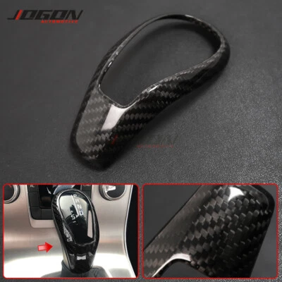 Car Gear Head Knob Cover Trim For Volvo XC60 V60 S60 V40 2013-2017 Carbon Fiber  - Image 1 of 4