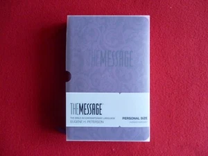 THE MESSAGE PERSONAL SIZE BIBLE BY PETERSON LAVANDER EMBOSSED BRAND NEW. - Picture 1 of 7