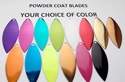 10 sz #4 powder coated Smooth willow leaf blades spinner baits or lure making - Image 1 of 2