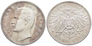 Kaiserreich, Bayern, Otto 1886-1913, 5 Mark 1913, Silber