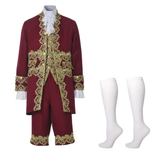French Aristocrat Men's Rococo inspired trim Costume King Louis XVI Cosplay Suit - Picture 1 of 21