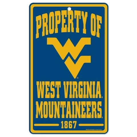WEST VIRGINIA MOUNTAINEERS "PROPERTY OF" SIGN DURABLE POSTER WEATHER RESISTANT Cover
