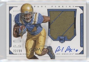 2016 National Treasures Collegiate Colossal /99 Paul Perkins #228 Rookie Auto RC
