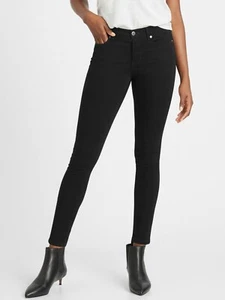 Banana Republic Mid-Rise Skinny Fade-Resistant Ankle Jean, Size 27 REG. Black - Picture 1 of 5