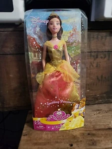 Disney Sparkling Princess Beauty and & Beast Belle Doll 2008 Mattel NIB - Picture 1 of 16