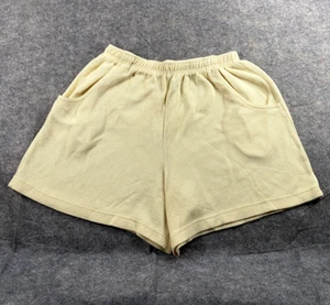 New York style shorts Women's Large Yellow Casual Fluffy Shorts - Picture 1 of 8