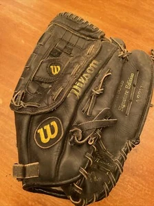 WILSON BARRY BONDS Signature Edition Black Leather A2211 12” Baseball Glove RHT - Picture 1 of 12