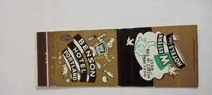 Benson Hotel Portland Oregon Matchcover Lot 621 - Picture 1 of 1