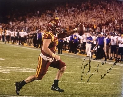 JOEL LANNING SIGNED 8x10 PHOTO IOWA STATE CYCLONES FOOTBALL AUTOGRAPH COA - Image 1 of 2