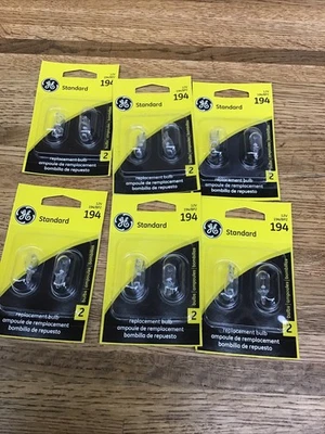 (12) New GE 194 / BP2. Miniature Lamp Bulb 4w T3-1/4  Clear 12 volt 12v - Image 1 of 3