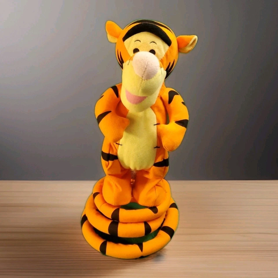 VTG Fisher Price 2005 Turbo Tail Tigger Animated 14” Plush Sings & Bounces Works - Image 1 of 4
