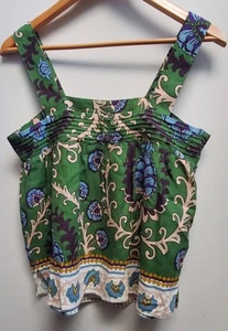 Sanctuary Clothing SM Bluse Neu mit Etikett quadratischer Ausschnitt Batik grün/schwarz/hellbraun ärmellos - Bild 1 von 10