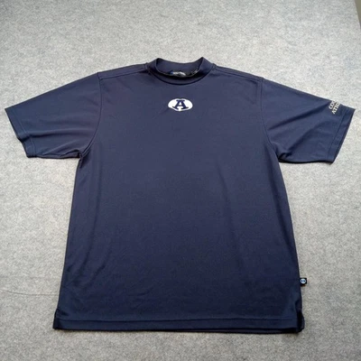 Camisa masculina Holloway XL azul marinho gola simulada desempenho atlético manga curta - Imagem 1 de 4