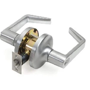 Tell Manufacturing CL100011 Entry Lever Lock, Satin Chrome Finish - Picture 1 of 1