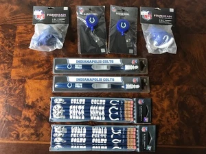 Indianapolis Colts-2 pk Pencils , 2 Pencil Toppers, 2-Badge Reels 2-Toothbrushes - Picture 1 of 5