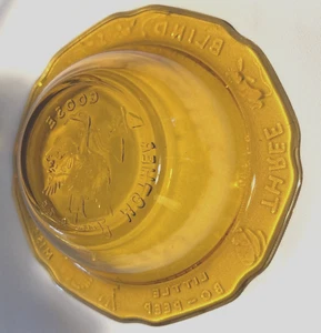 Vintage Nursery Rhymes Collectible Bowl Tiara by RS  Amber Glass Mother Goose - Picture 1 of 4