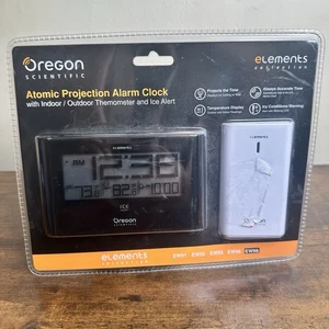 Reloj de proyección atómica autoajustable Oregon Scientific con clima/hielo EW 98 - Imagen 1 de 5