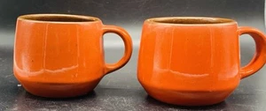 2er Set Frankoma Keramik Vintage Becher GC - Terrakota glasiert - 6 Oz - Mid-Century - Bild 1 von 4