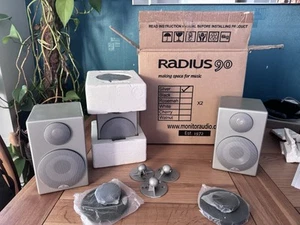 Three Monitor Audio Radius 90 Speakers with Wall Brackets and spare grilles - Picture 1 of 6
