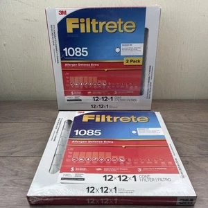 Three 12x12x1 Filters 3M Filtrete X Red Allergy Defense And HDX Allergen Plus - Picture 1 of 6