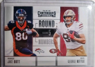 GEORGE KITTLE ROOKIE 2017 Contenders Round Numbers 49ERS RC - Image 1 of 2