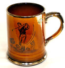 Tasse à bière vintage poterie ARTHUR WOOD, golf