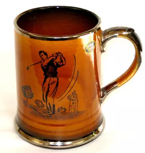 Taza de cerveza vintage de madera de Arthur, golf - Imagen 1 de 4
