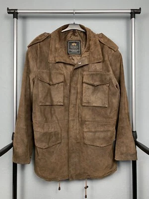 Chaqueta de cuero vintage Alpha Industries M 65 Field para hombre talla L Foto 1 de 4