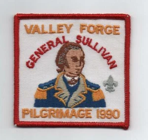 1990 Valley Forge Pilgrimage Patch (General Sullivan), Plastic Back, Mint - Picture 1 of 1