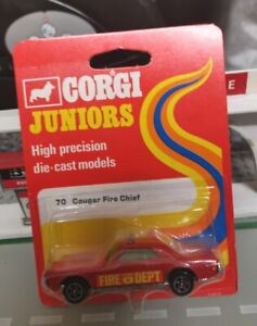 CORGI JUNIORS 70 MERCURY COUGAR FIRE SEALED 70S VINTAGE FREEPOST SEE PICTURES 